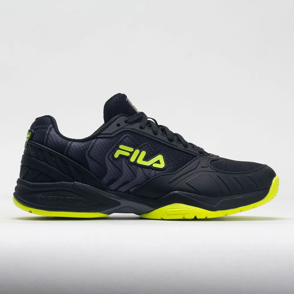 Fila Volley Zone Men's  Black/Castlerock/Safety Yellow Shock - absorbing technology post - race celebration