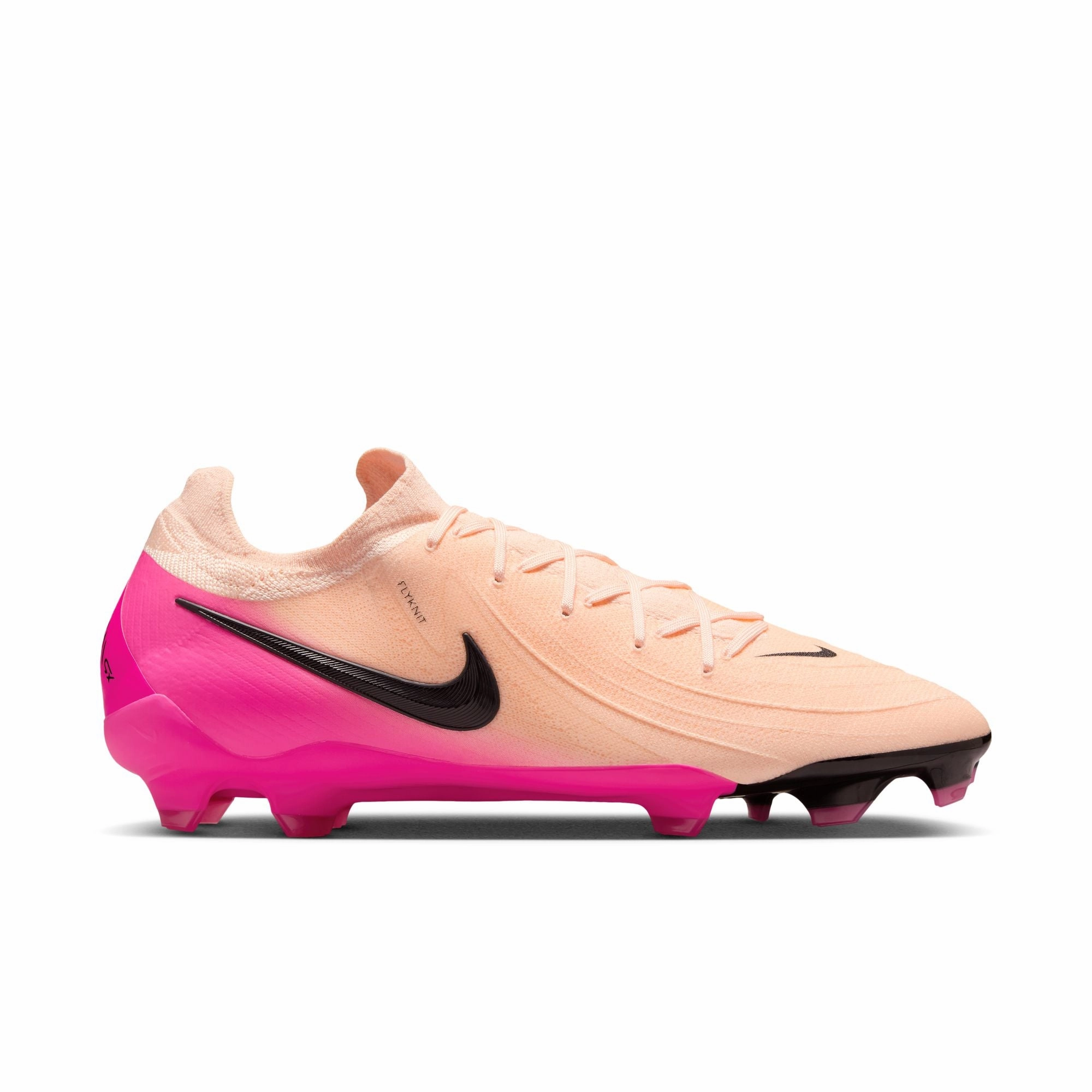 Nike Phantom GX II Pro FG Firm Ground Soccer Shoes - Chrimson Tint/ Black-Pink/ Blast Zero Slip Kick Flow