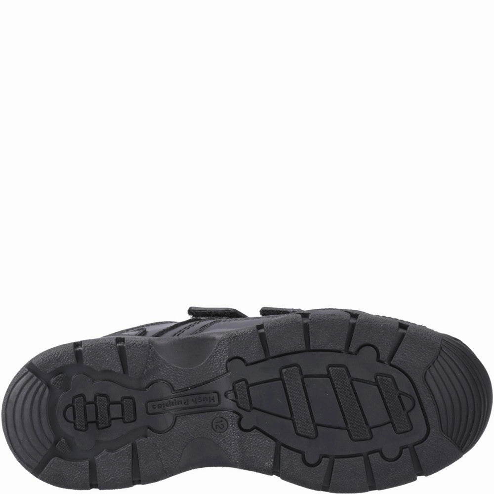 Hush Puppies Tristen Touch Fastening Junior School Shoes Comfort toe