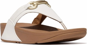 FitFlop Women's LULU Chunky-Snaffle Leather Toe-Post Sandals Support Comfort