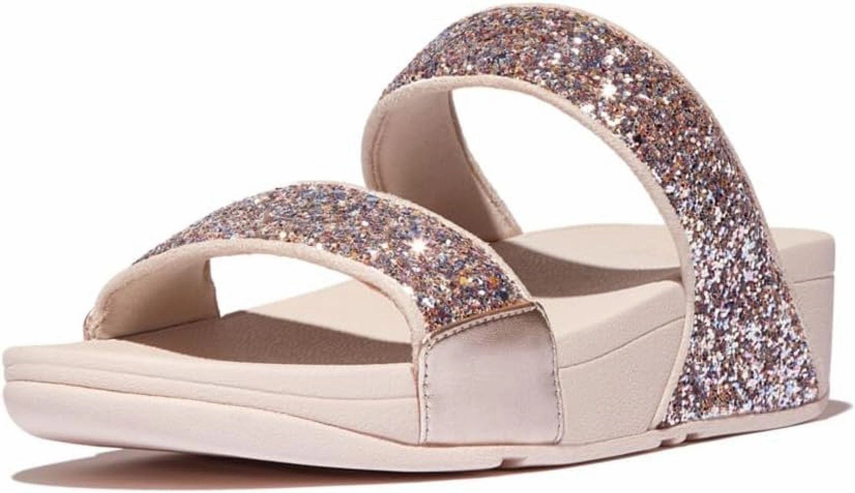 Chill Gear FitFlop Women's LULU Multi-Tonal Glitter Slides Wedge Sandal