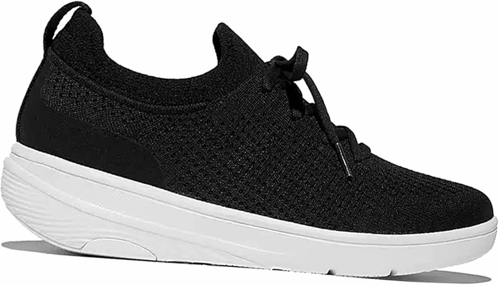 replaceable insole shoes Elastic FitFlop Women's Super-Q Knit Slip-On Laced Sneakers