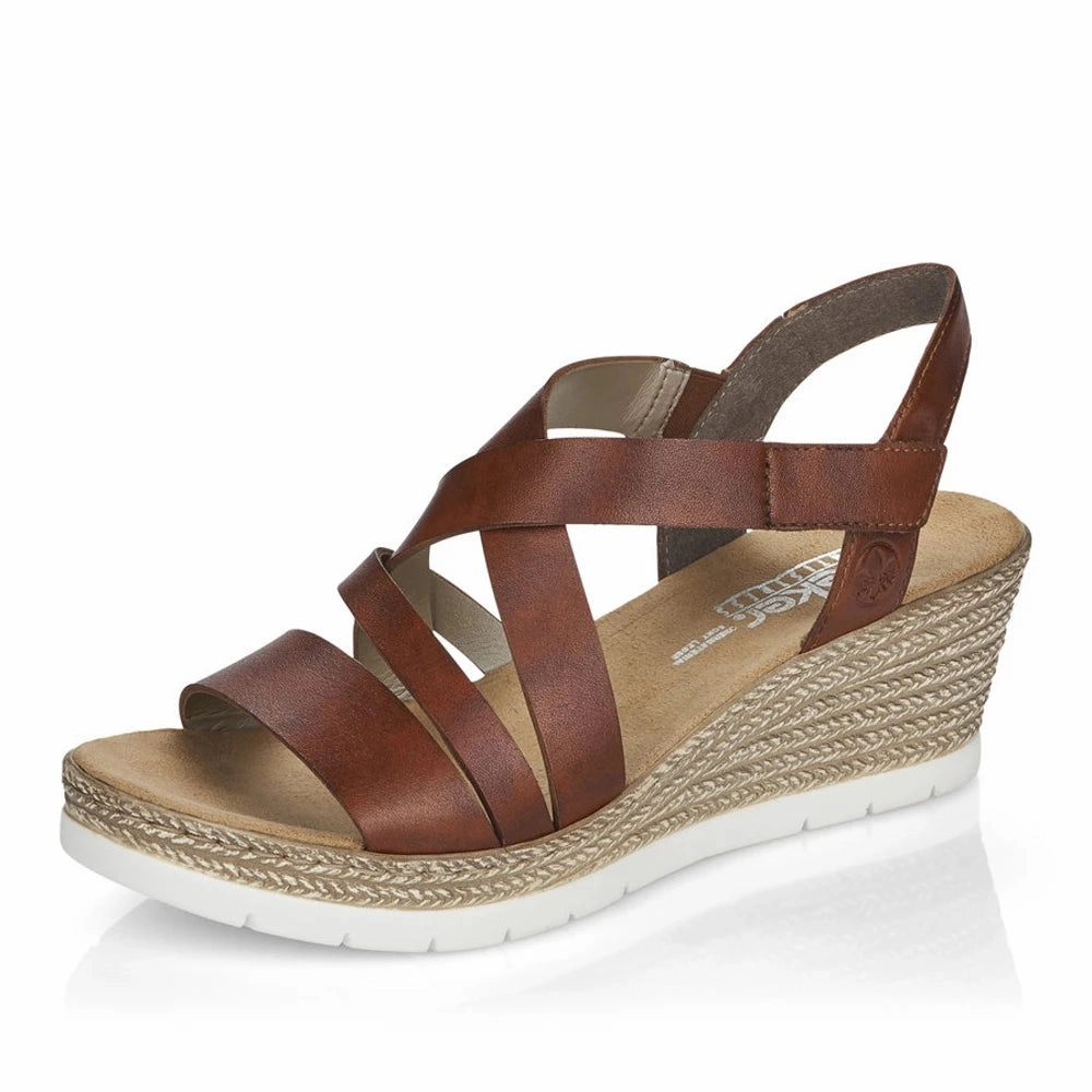 61937-24 Brown Wedge Sandal Organization