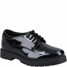 Form Fit All Day Hush Puppies Jayne Patent Senior School Shoes