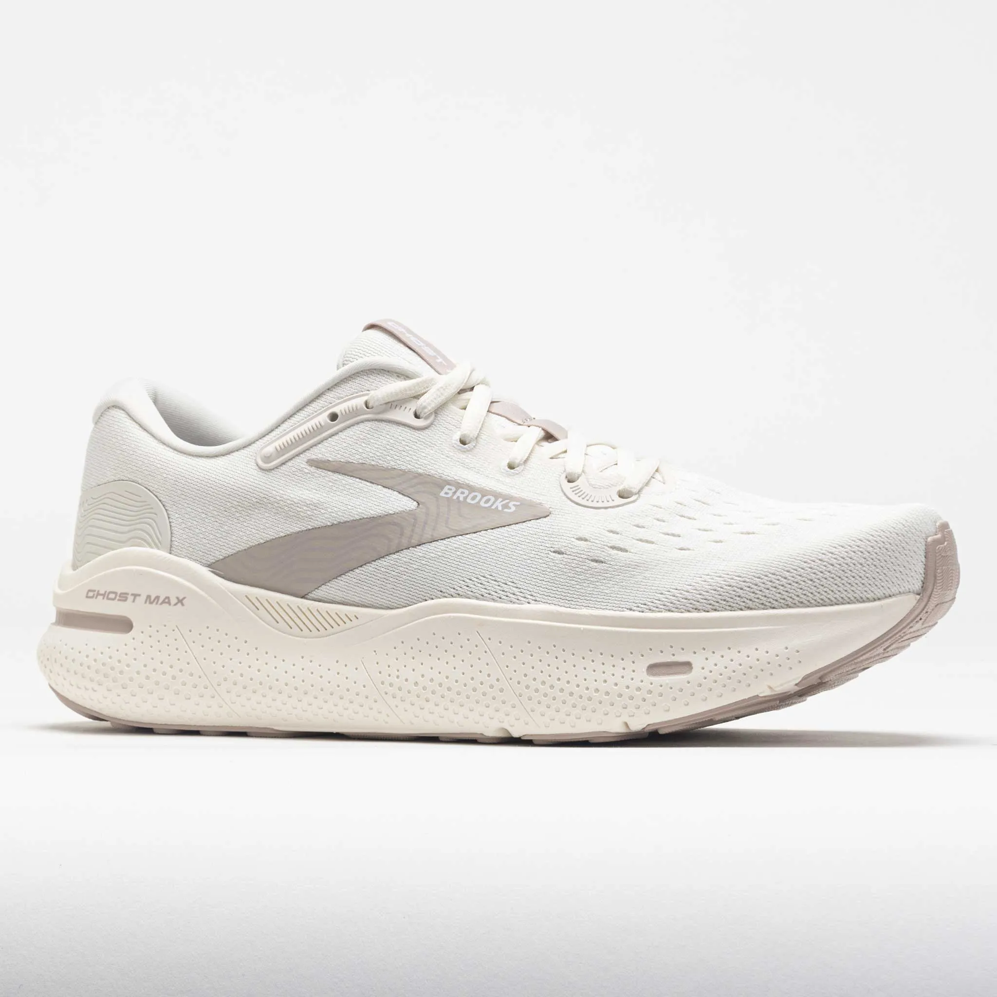 beginner suitability running in a mesa area shoes Brooks Ghost Max Men's  Coconut/White Sand/Chateau