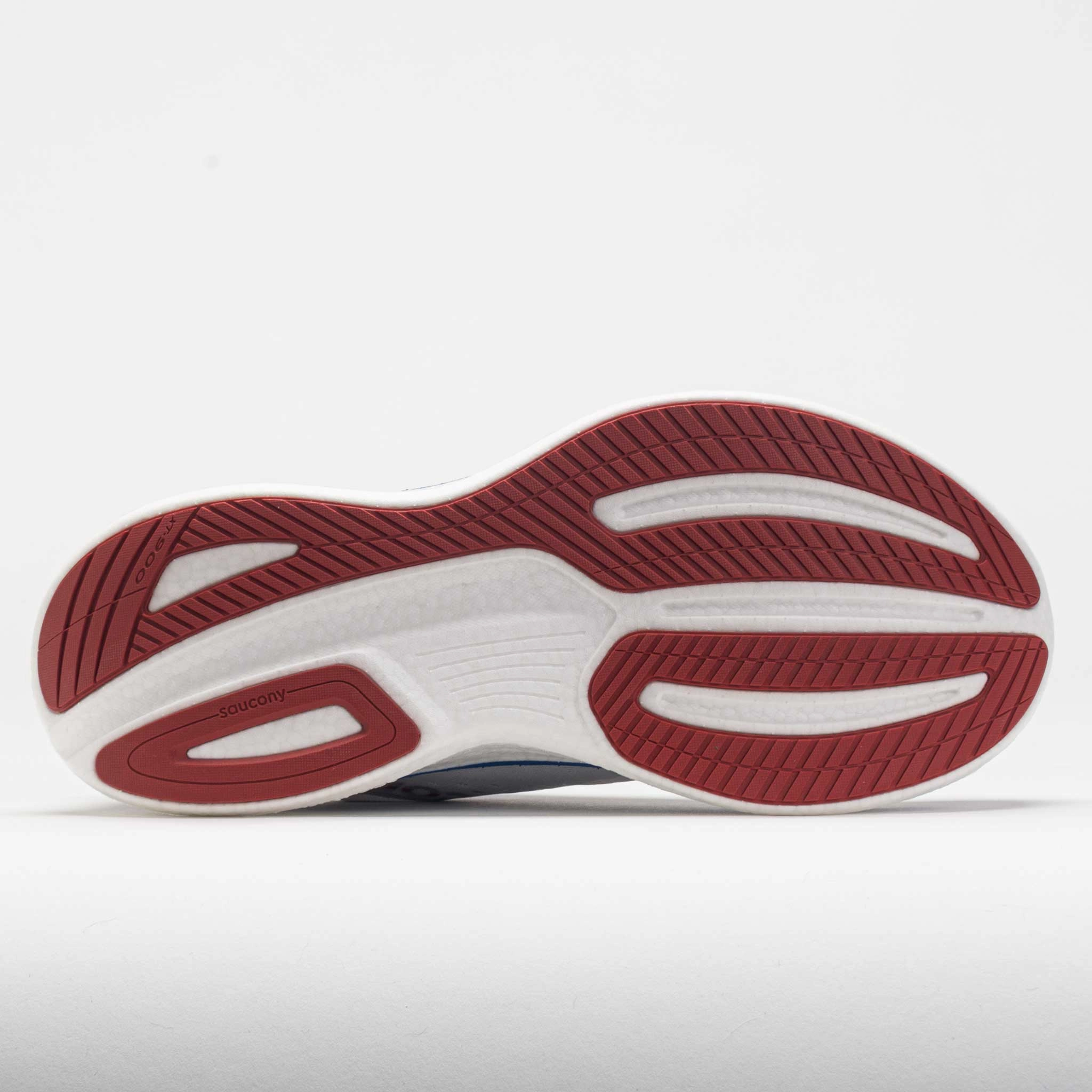 Saucony Ride 17 Men's  White/Cobalt rainy day running shoe state running in a mountain range shoes