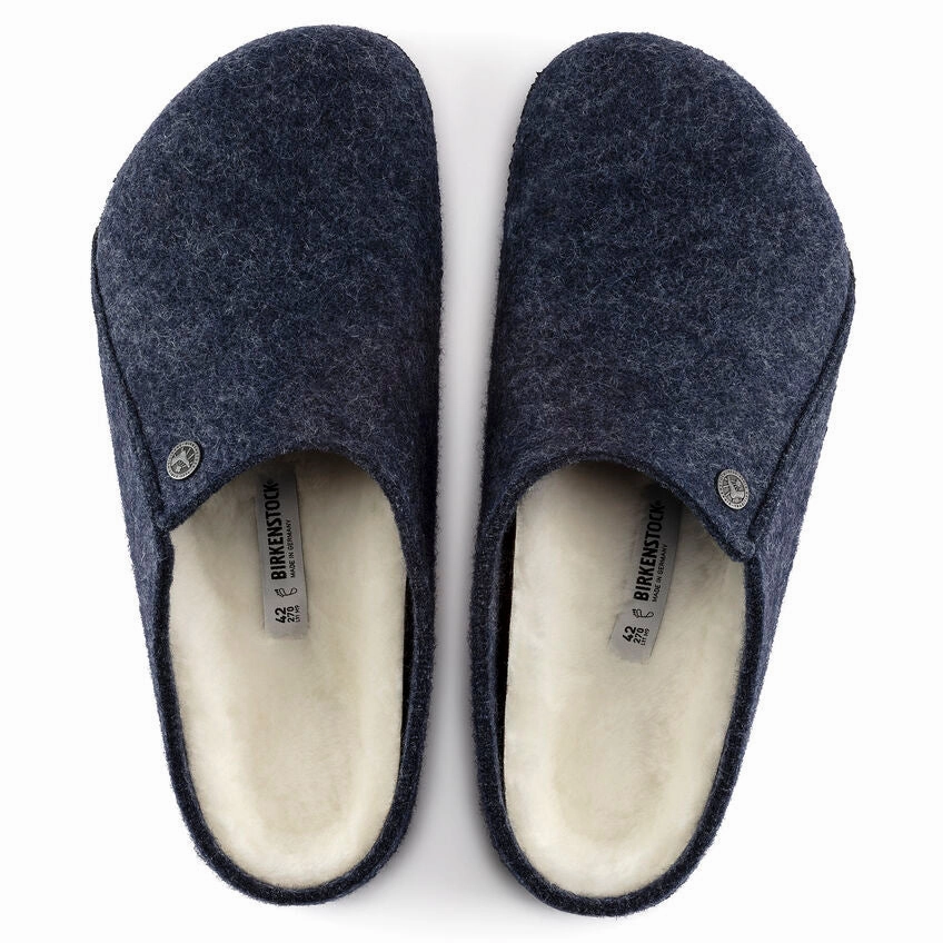Thick Strap Slip Resistant Men's Zermatt Wool/Shearling Dark Blue