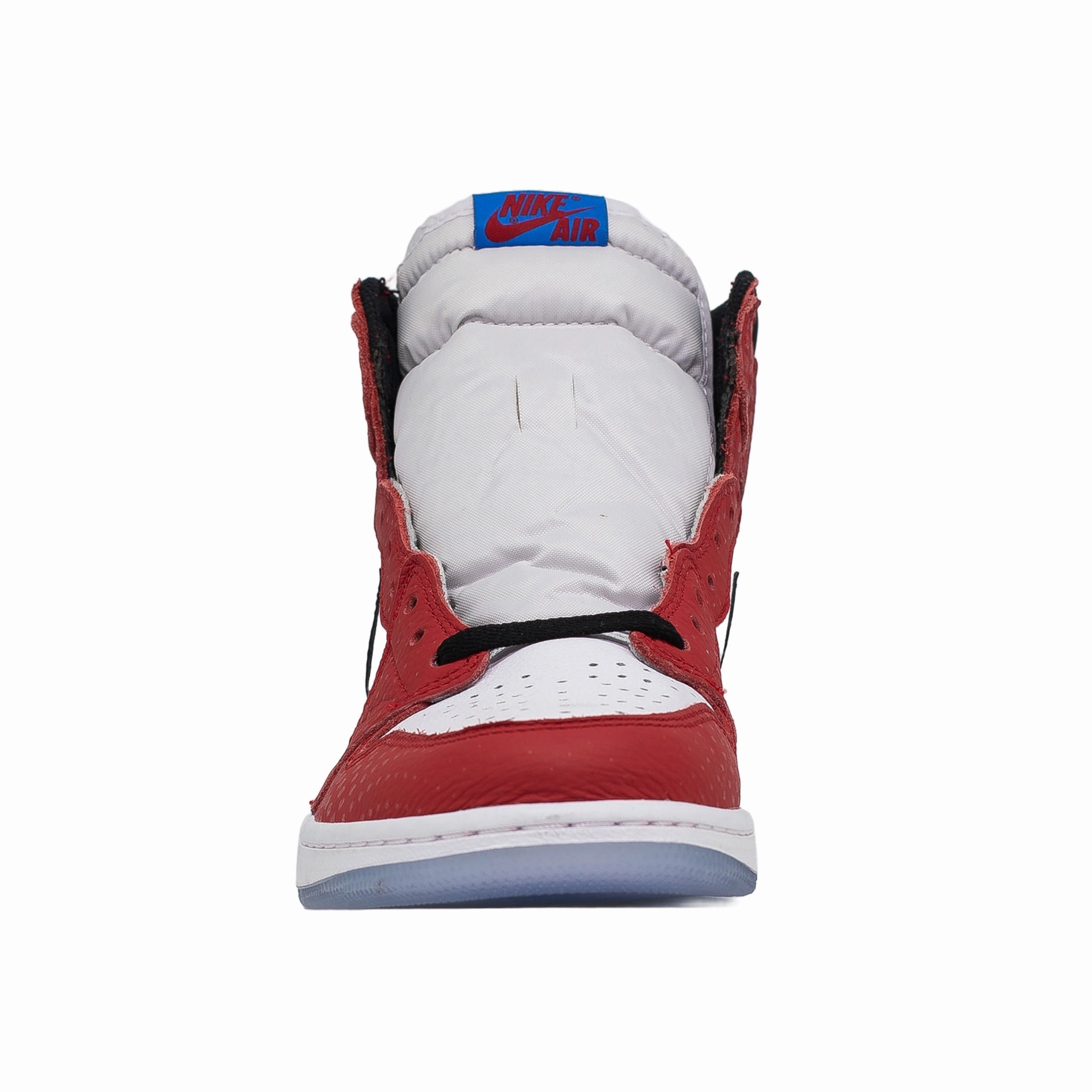 adjustable lacing system grass - running shoes Air Jordan 1 High, Spider-Man Origin Story