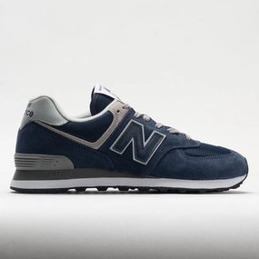 lightweight foam running in a wooden bridge area shoes New Balance 574 Core Men's  Navy/White