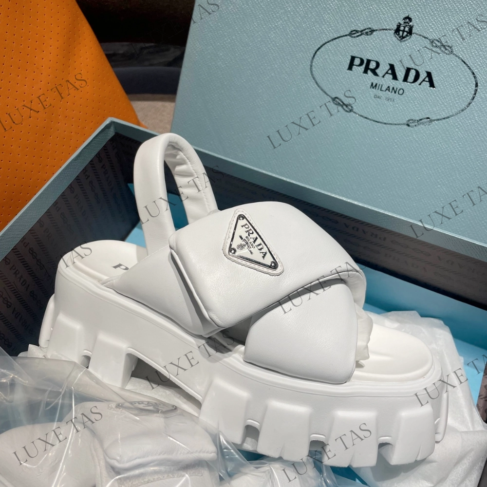 Monolith Padded Nappa Leather Sandals - Designer Slides & Sandals for Women Park Friendly