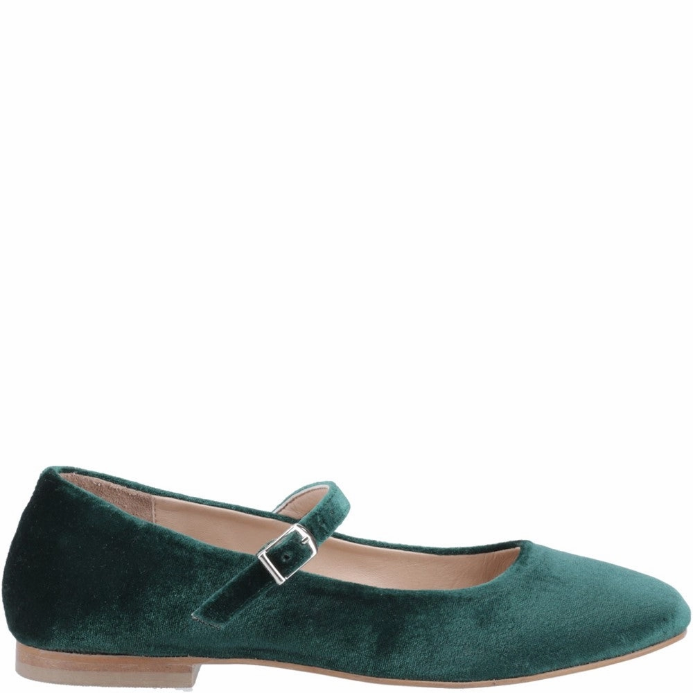 Hush Puppies Pasha Velvet Ballerina TPR Sole