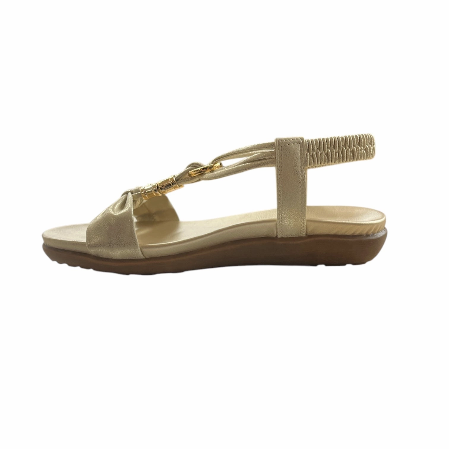 Brianna-03 Champagne Casual Open Toe Shoes