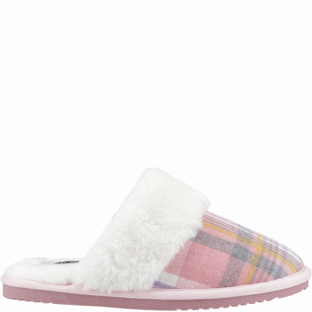 Minimal Comfort Pull on Hush Puppies Arianna Plaid Slipper
