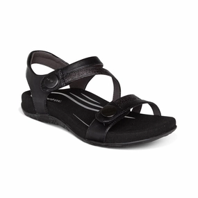 High-Quality Material Women's Jess Adjustable Quarter Strap Black
