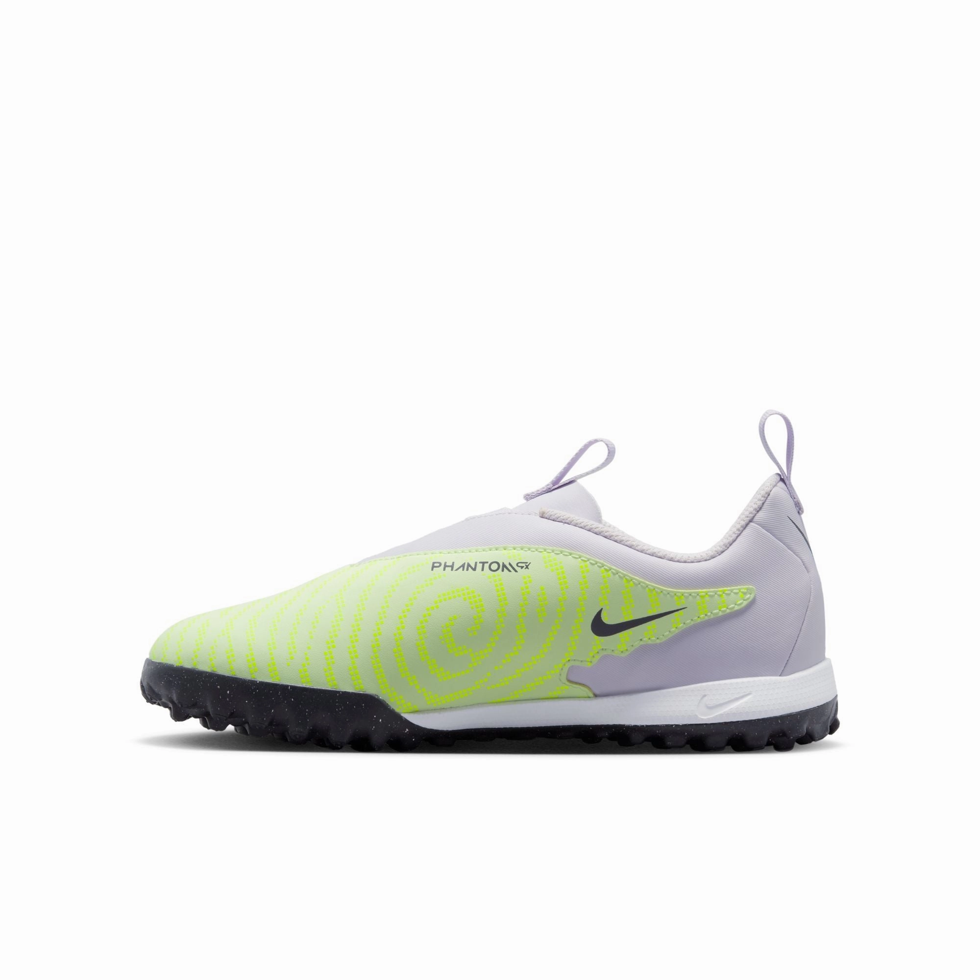 Nike Junior Phantom GX Academy TF Turf Soccer Shoes - Barely Volt/Gridiron Field Drill