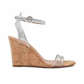Snake Skin Aquazzura 'Minimalist' Wedge Sandals - Women's 39