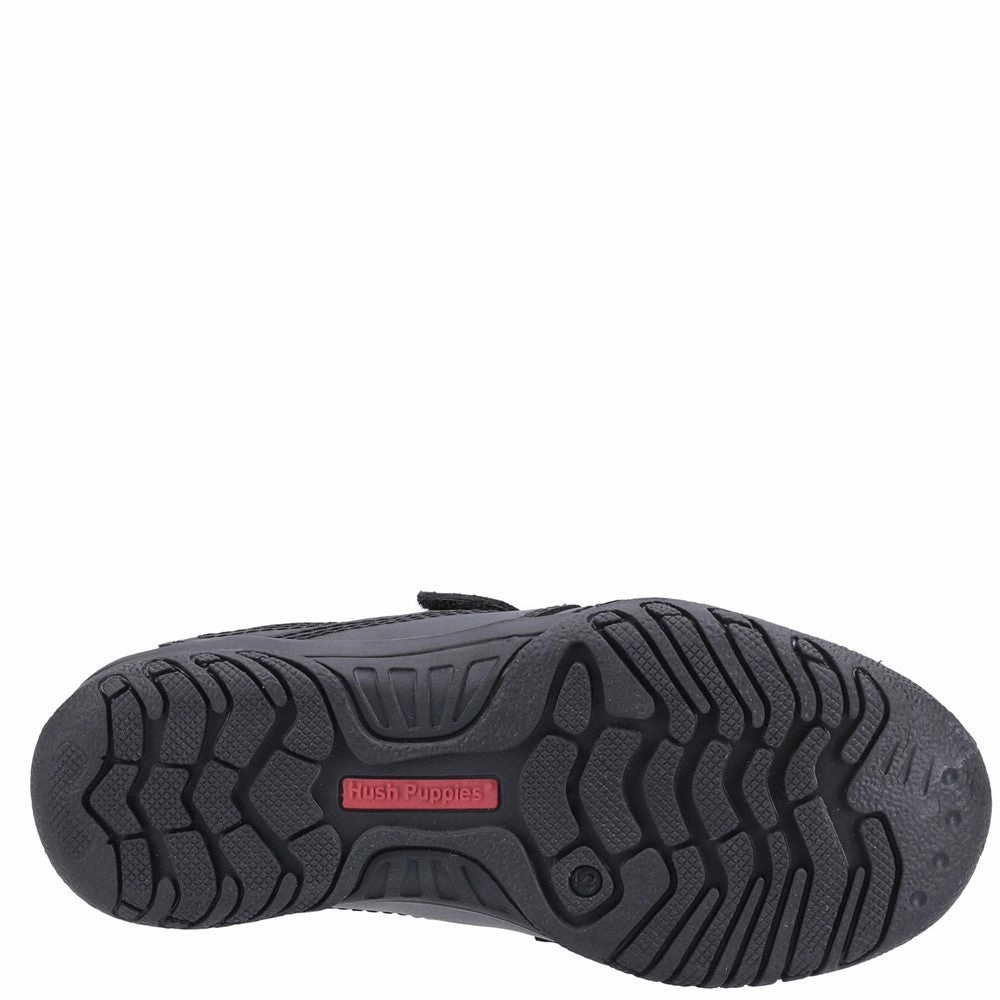 Hush Puppies Jezza 2 Touch Fastening Junior School Shoes Eco Friendly Breath Flow