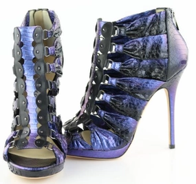 Easy Fit Purple Iridescent Ember Snakeskin Heels
