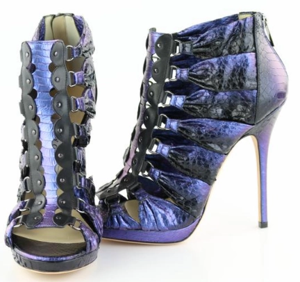 Easy Fit Purple Iridescent Ember Snakeskin Heels