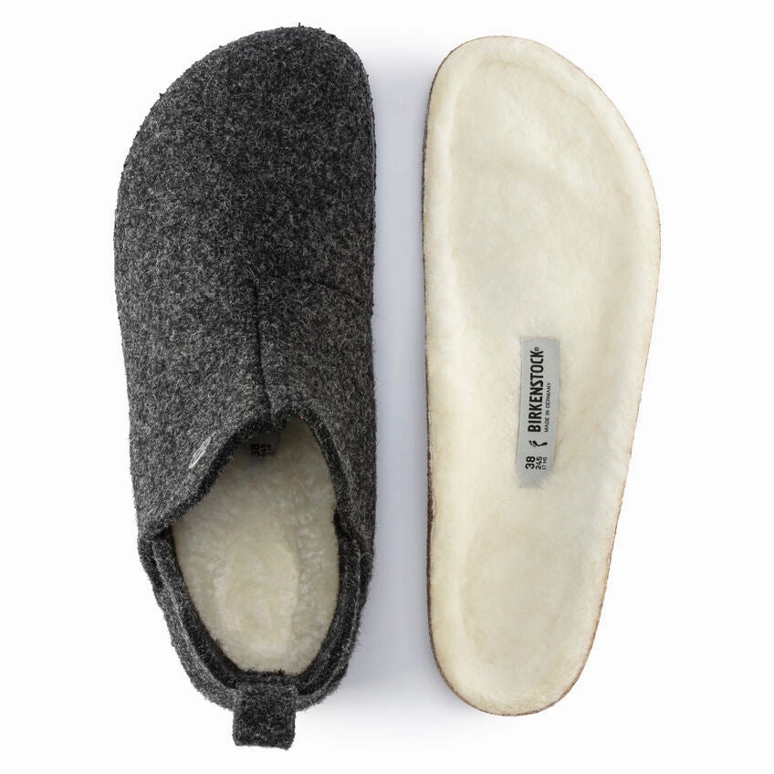 Water Resistant Sandals Andermatt Wool/Shearling Anthracite