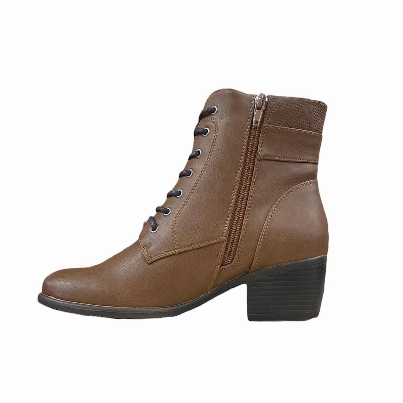 Simple Look Zip Up Ginger Tan