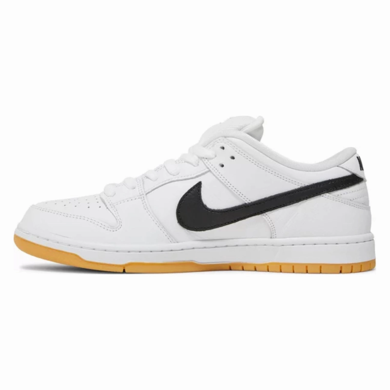 Comfortable toe box Nike SB Dunk Low, White Gum