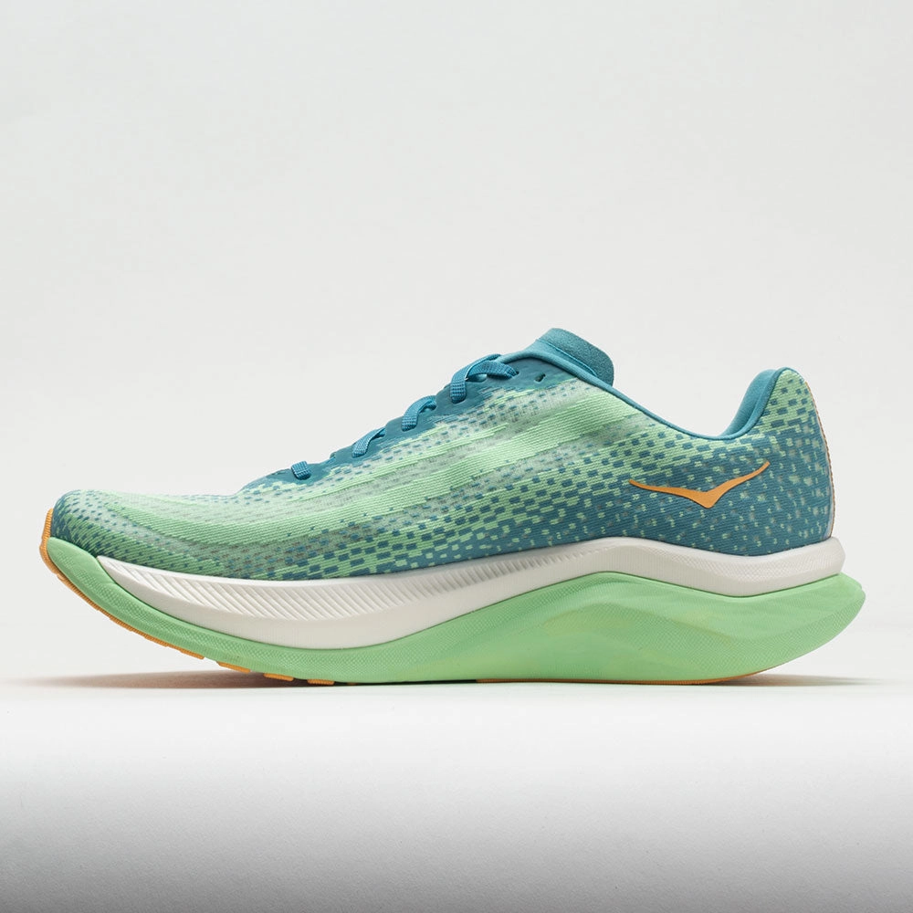 HOKA Mach X Men's  Ocean Mist/Lime Glow early - morning runner shoes cycling - to - running shoes