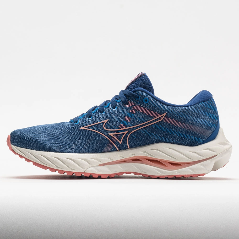 Mizuno Wave Inspire 19 Women's  Blue Quartz/Peach Bud Quick Drying