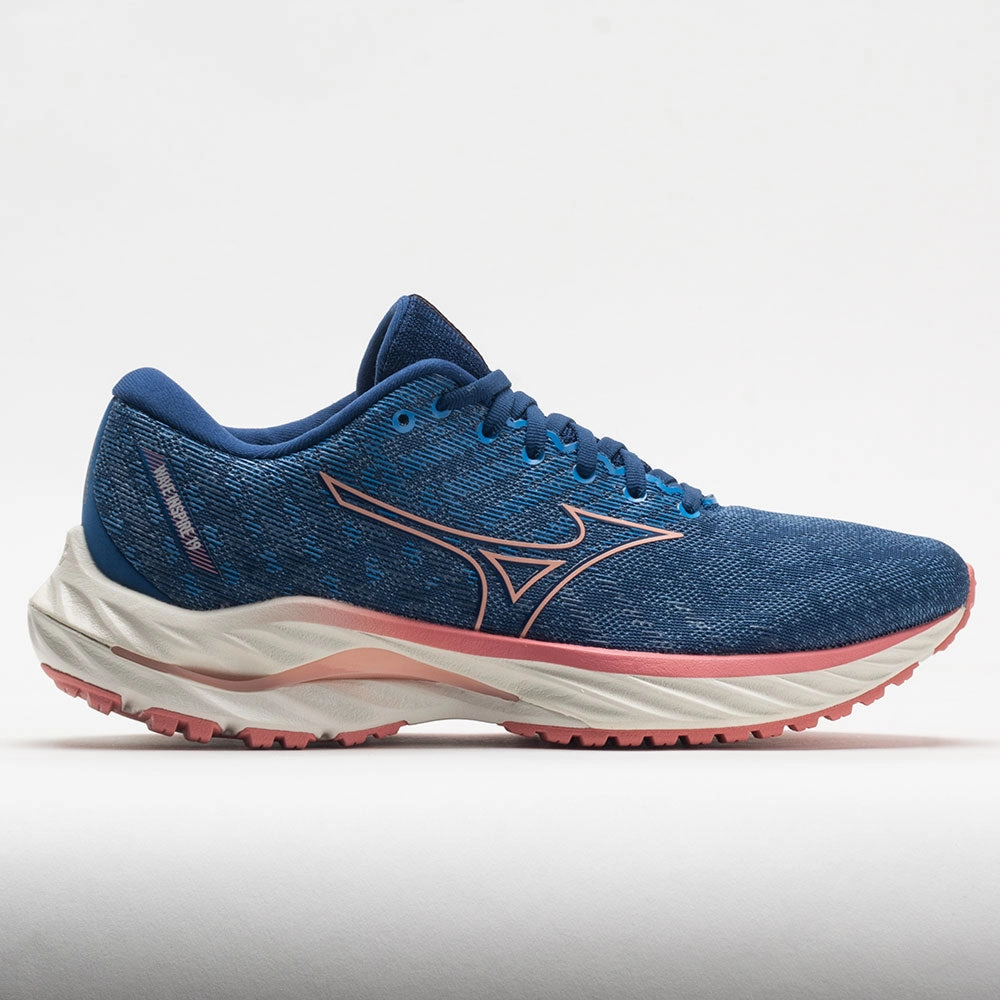 Comfort Fit Socks Mizuno Wave Inspire 19 Women's  Blue Quartz/Peach Bud