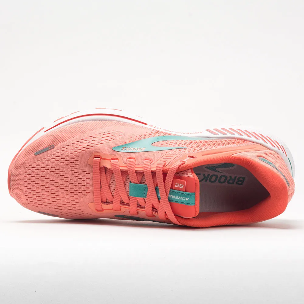 AdjustableStrap Brooks Adrenaline GTS 22 Women's  Coral/Latigo Bay/White