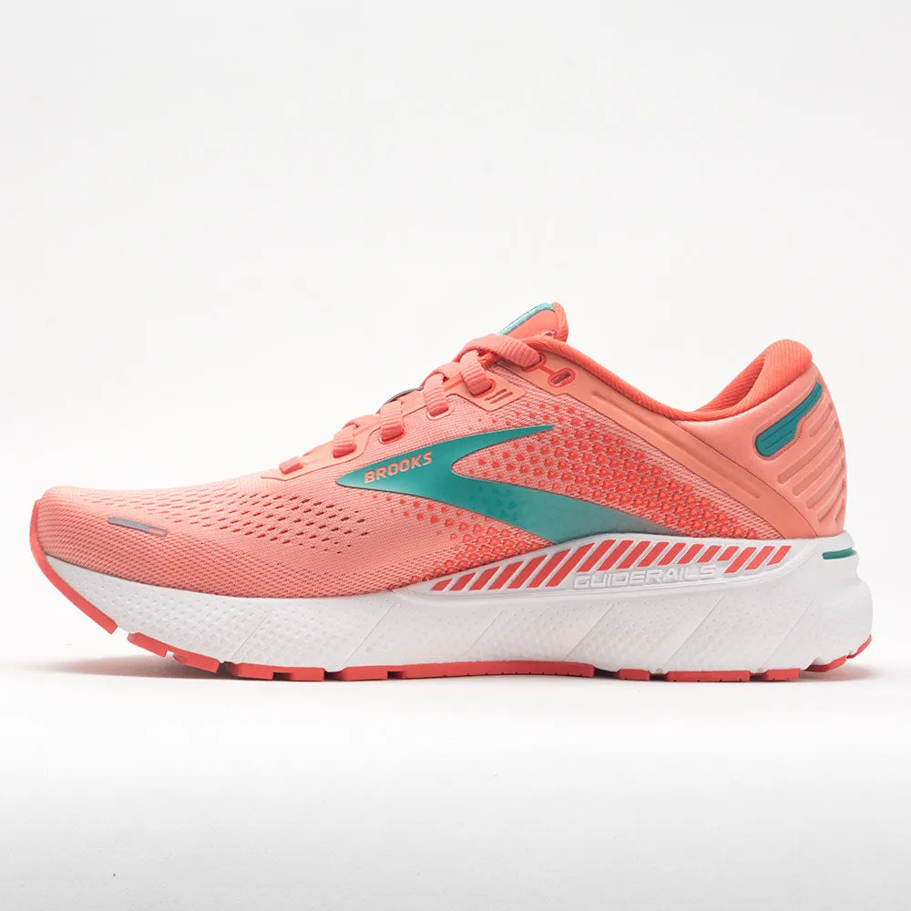 Brooks Adrenaline GTS 22 Women's  Coral/Latigo Bay/White toe - box roomy shoes lining