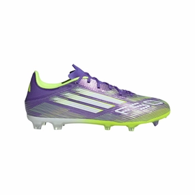 Speed Lock adidas F50 League FG Firm Ground - Ftwr Purple/ Core Black/Lucid Lemon