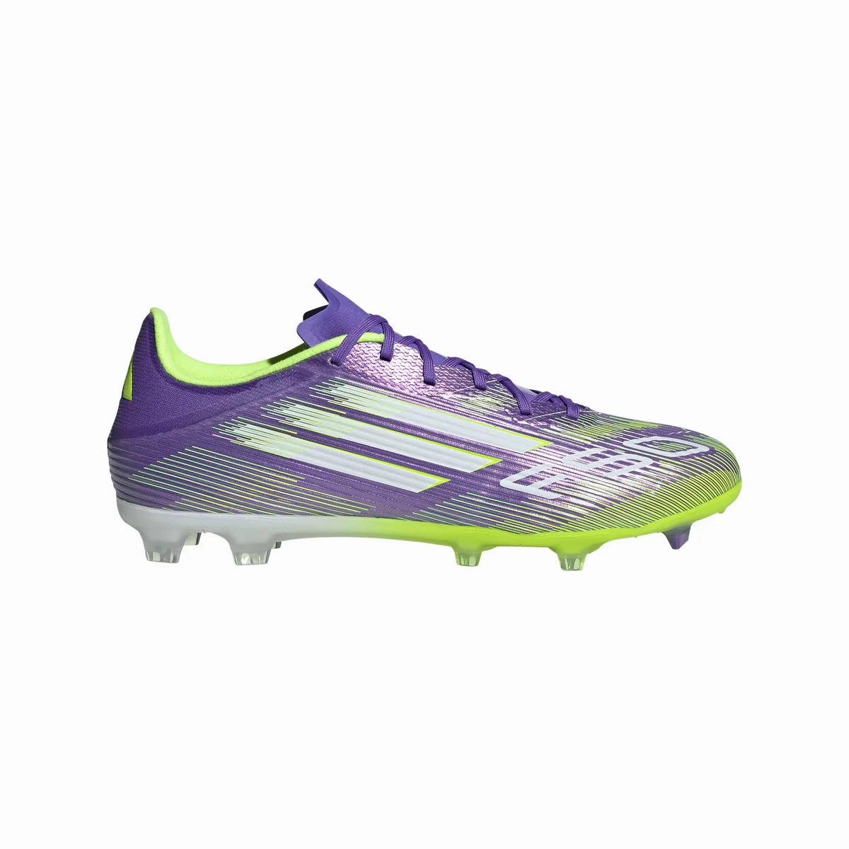 Speed Lock adidas F50 League FG Firm Ground - Ftwr Purple/ Core Black/Lucid Lemon