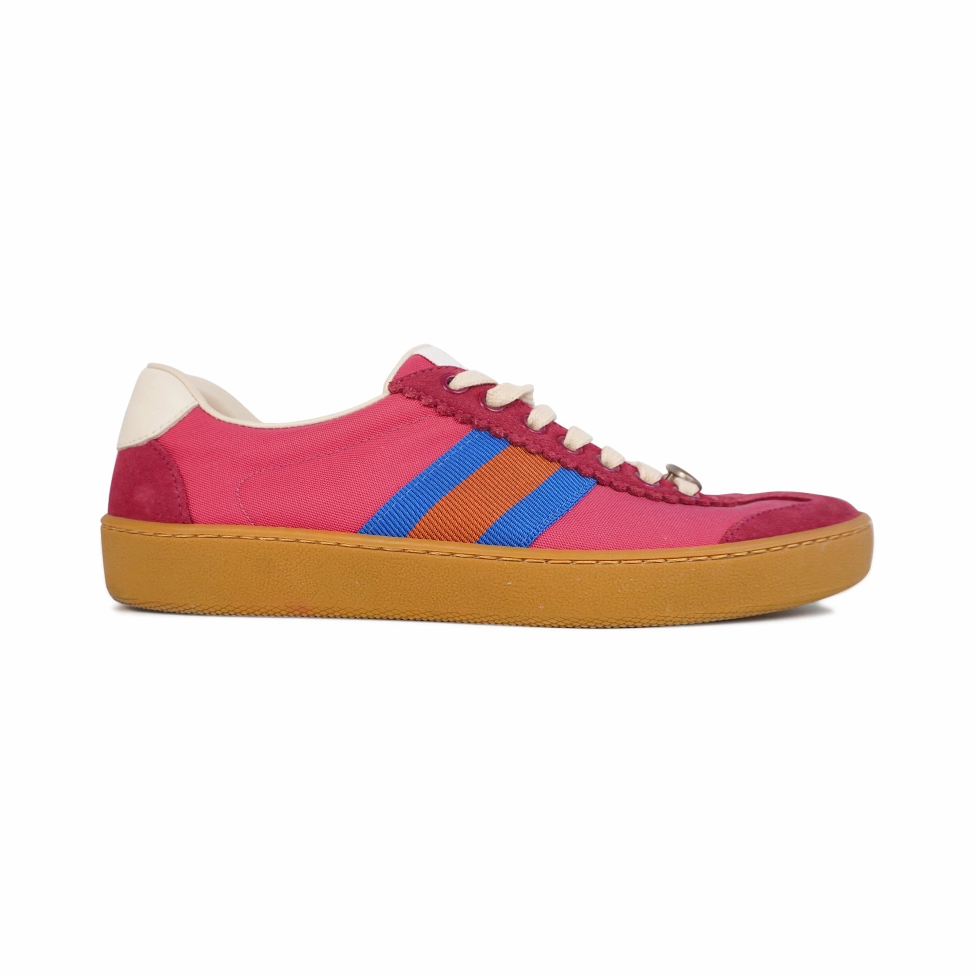 Flex Zone Design Bonded Seam Construction Gucci ??G74 Web?? Sneakers - Women's 38