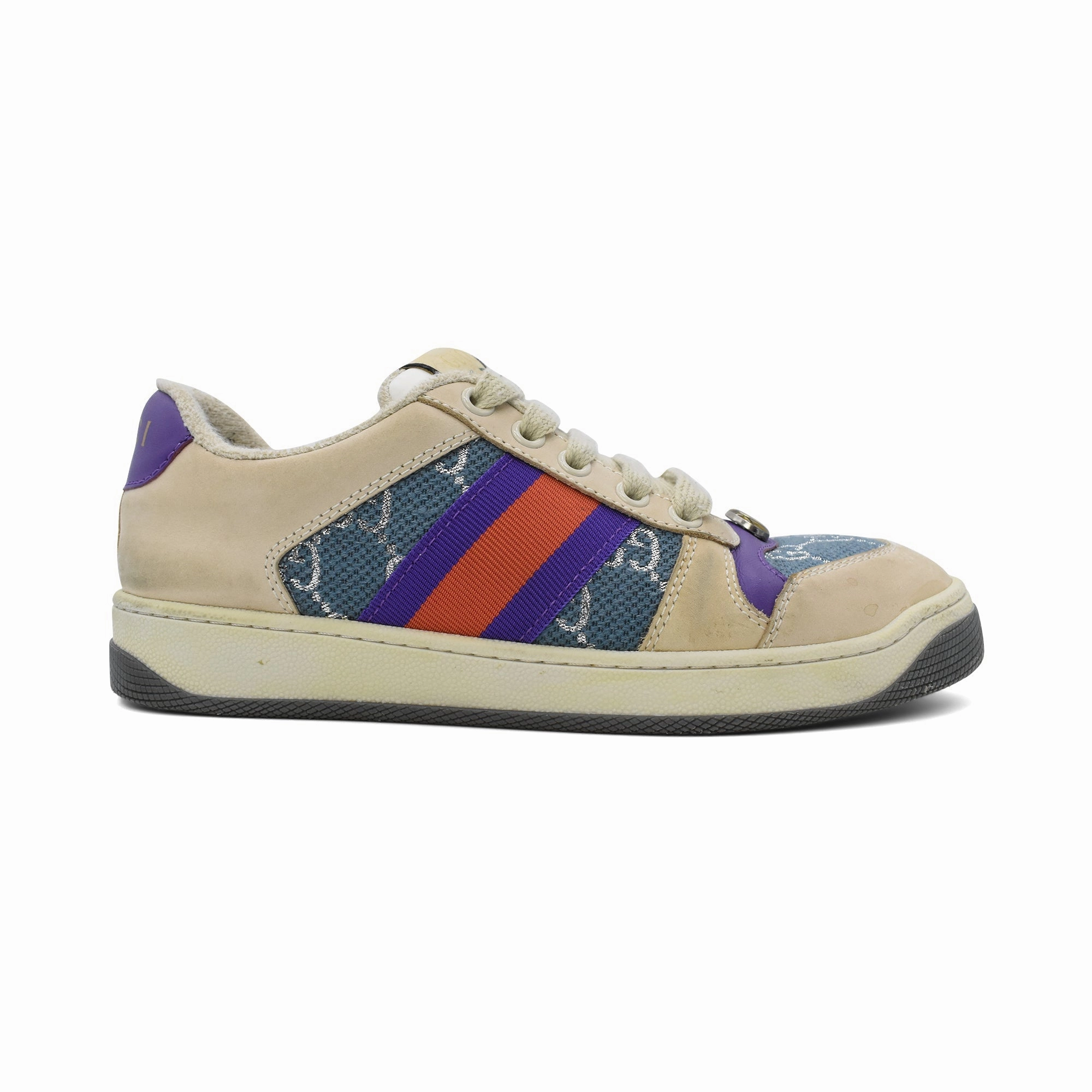 Lightweight Outsole Traction Optimized Gucci 'Screener' Sneakers - Women's 38