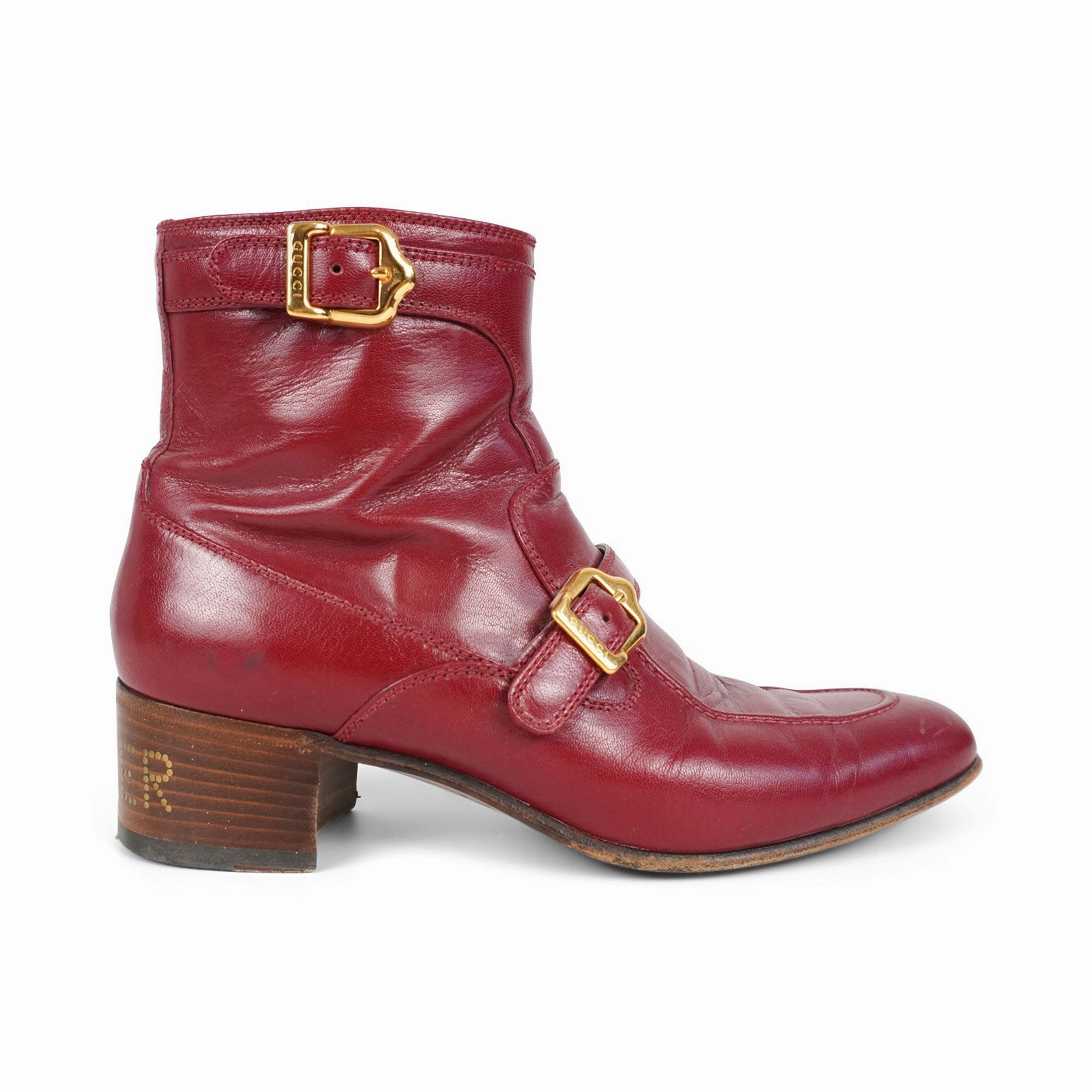 High Ankle Support Neutral Tone Gucci 'Sucker' Ankle Boots - Women's 7