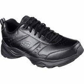 Smooth Feel Non-Slip Design Hangier Leather Trainer Black