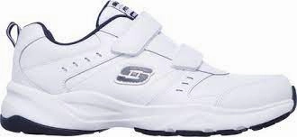 Haniger-Casspi White/Navy Velcro Minimalist Style Wear-Ready Shoes