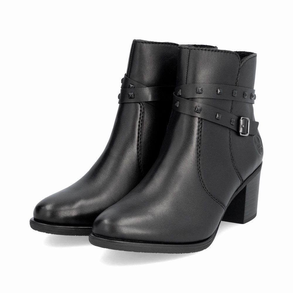 Y2059-00 Ankle Side Zip Black Rugged Design