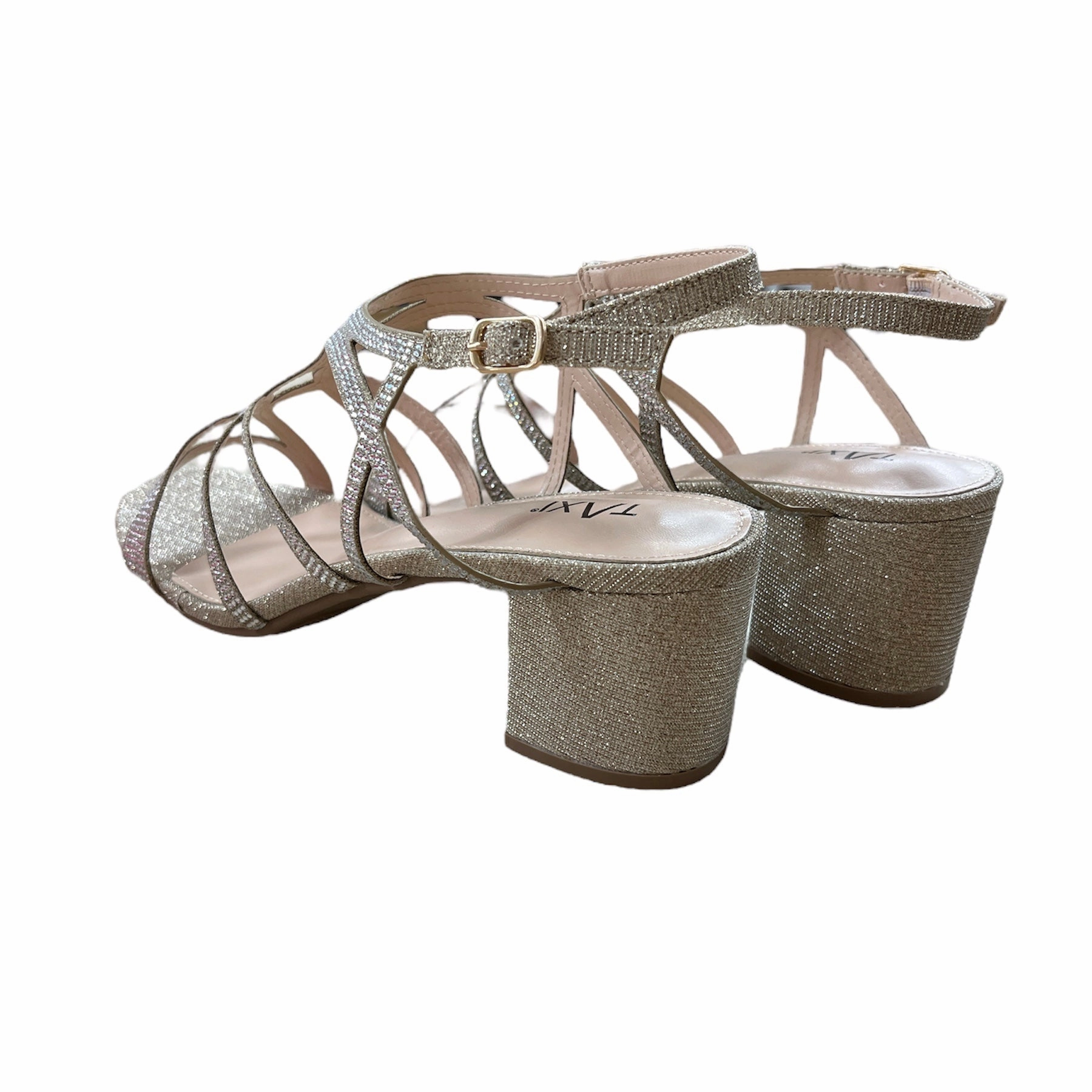 Harper-02 Champagne Glitter Flat Comfort Easy-to-Wear Shoes