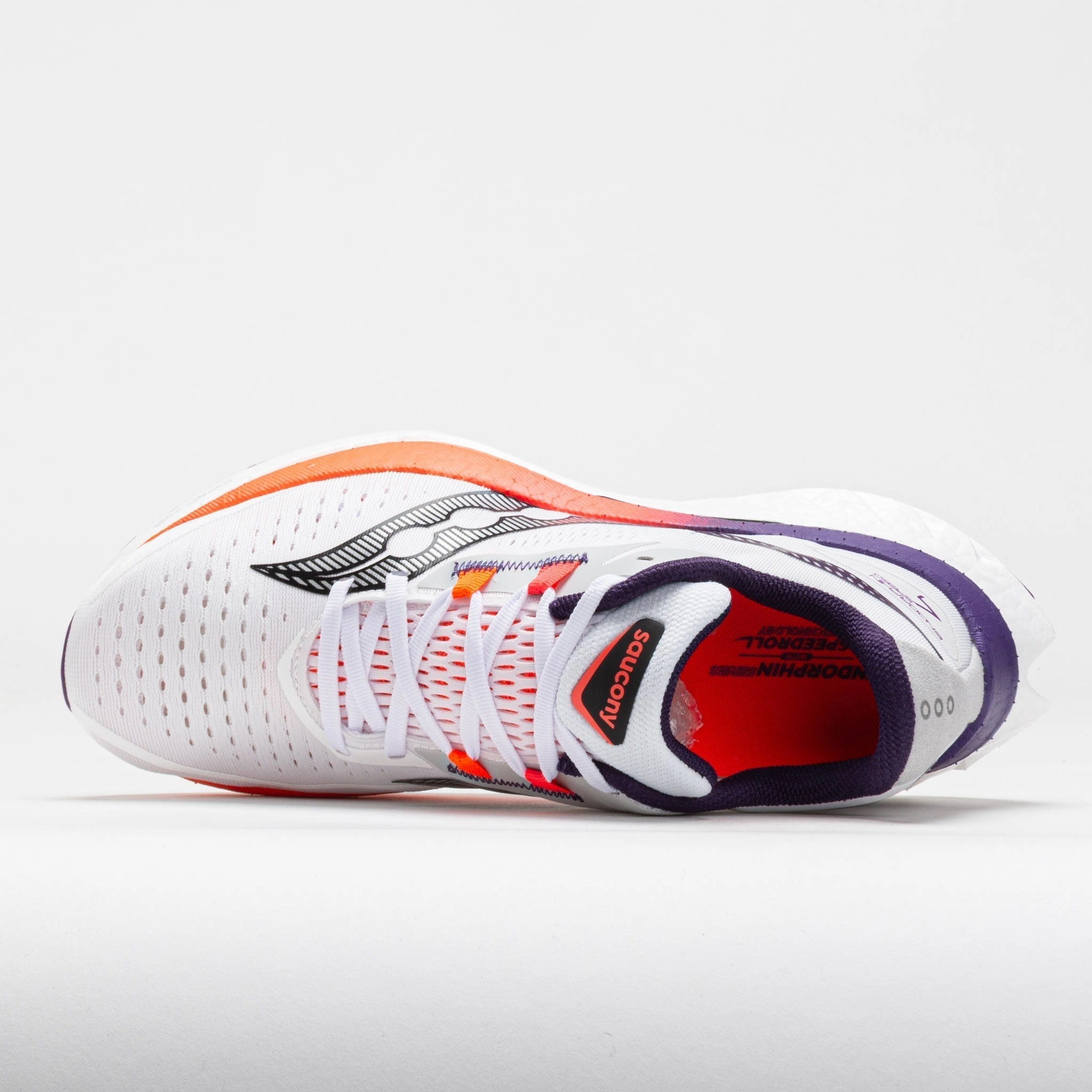 rigid - upper shoes running for a way to stay inspired Saucony Endorphin Speed 4 Men's  White/ViZiOrange