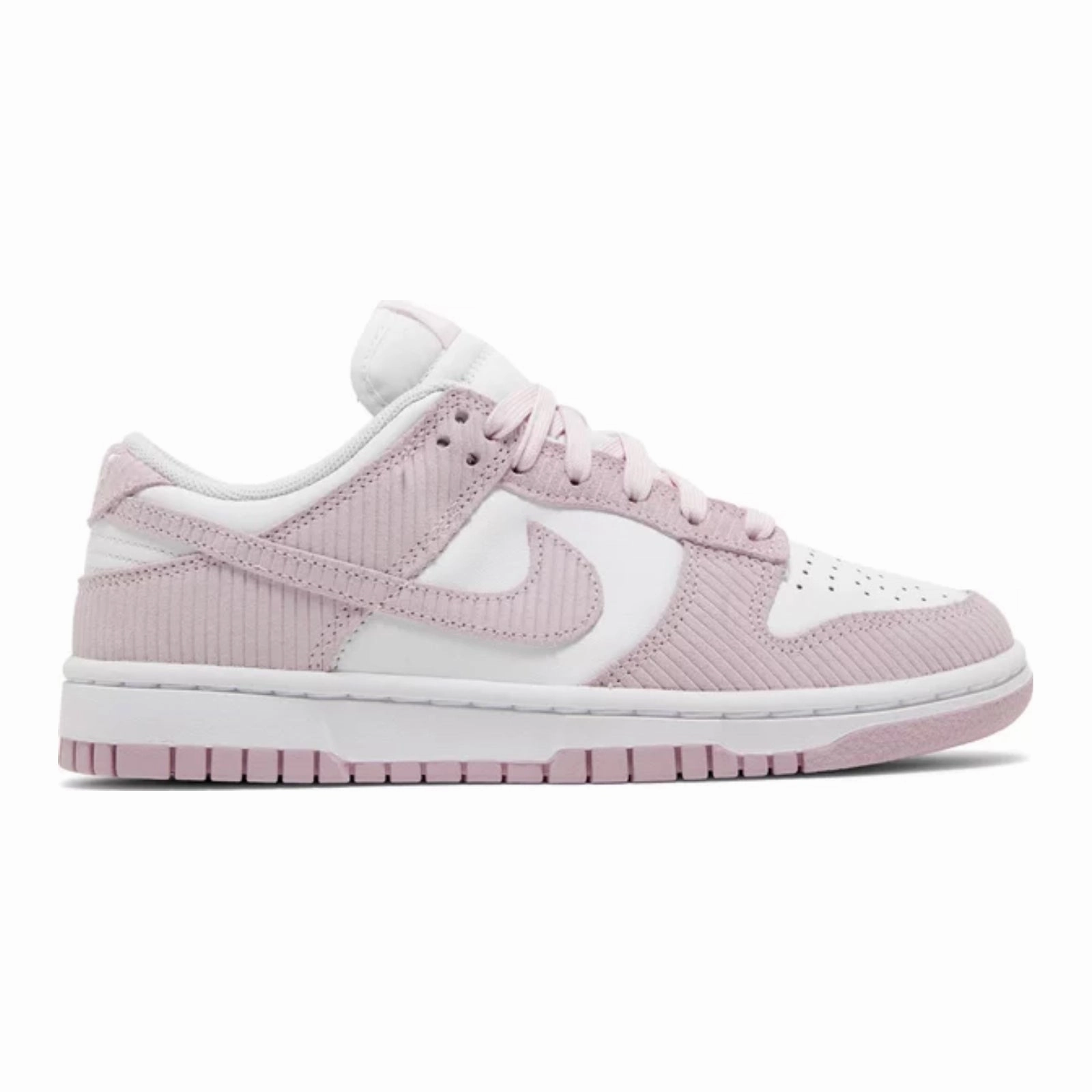 Flex Groove Engineering Quick Outfits Women's Nike Dunk Low, Pink Corduroy