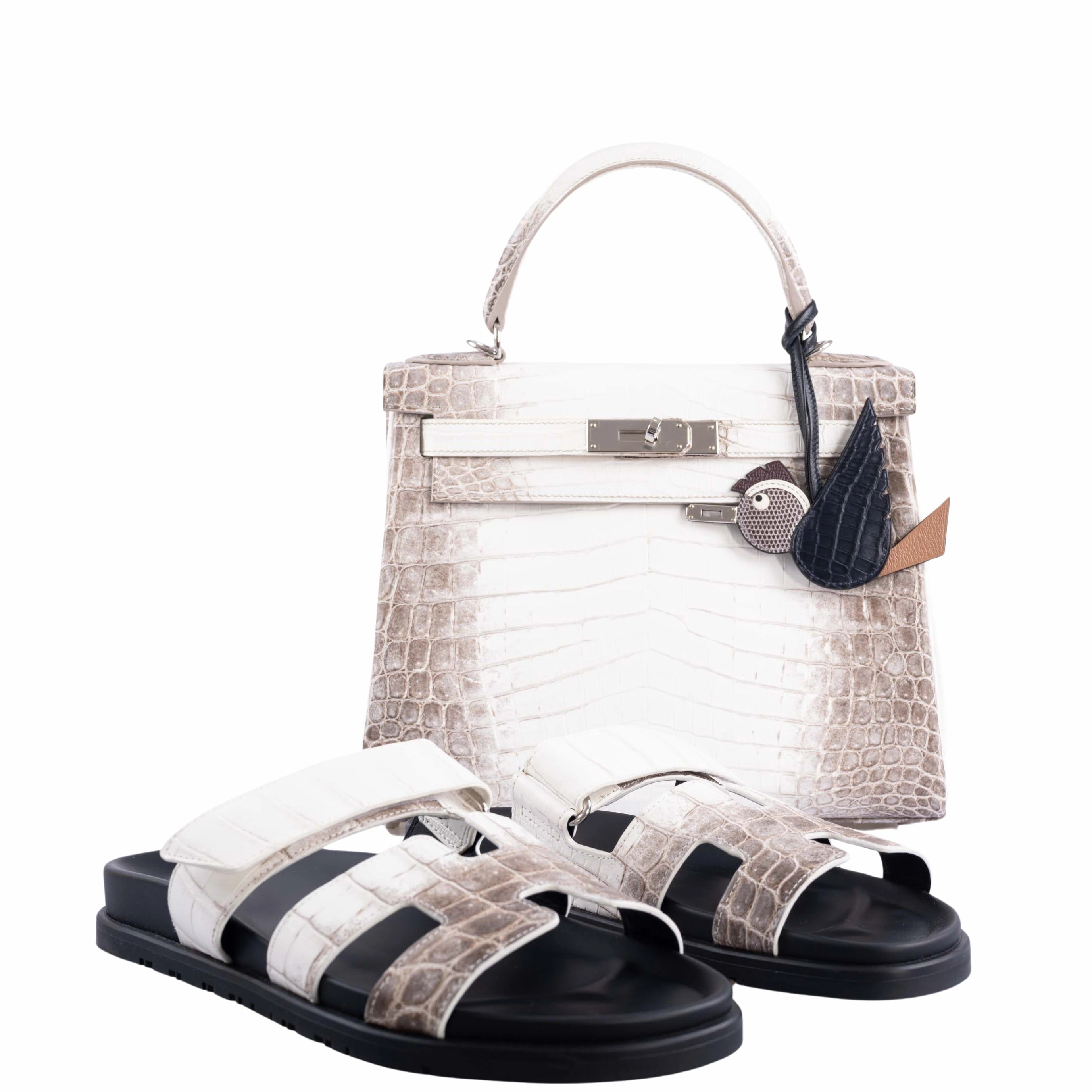 Comfy Open-toe Shoes Springy sole Herm??s Himalayan Chypre Limited Edition Sandals Matte Niloticus Crocodile Sz 39