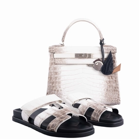 Comfy Open-toe Shoes Springy sole Herm??s Himalayan Chypre Limited Edition Sandals Matte Niloticus Crocodile Sz 39