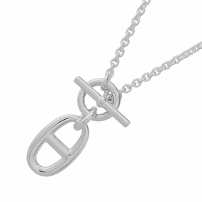 HERMES Chaine d'Ancre Amulette Necklace SV925 Flexible Sole Simple Elegance