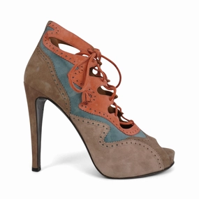 Iconic Appeal Adjustable Strap Hermes Lace-Up Heels - Women's 40