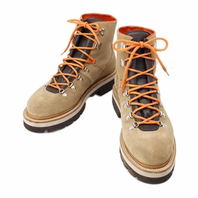 HERMES Short boots "Hike" Brown/Orange Suede leather Size 43 Neutral Style