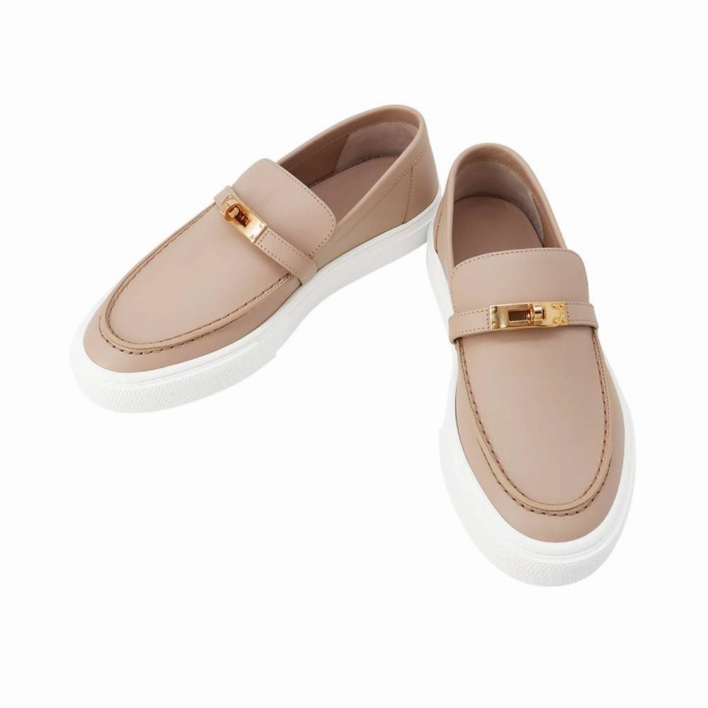 HERMES Sneakers game Jasmin Flower Leather Size 38.5 Stable Move