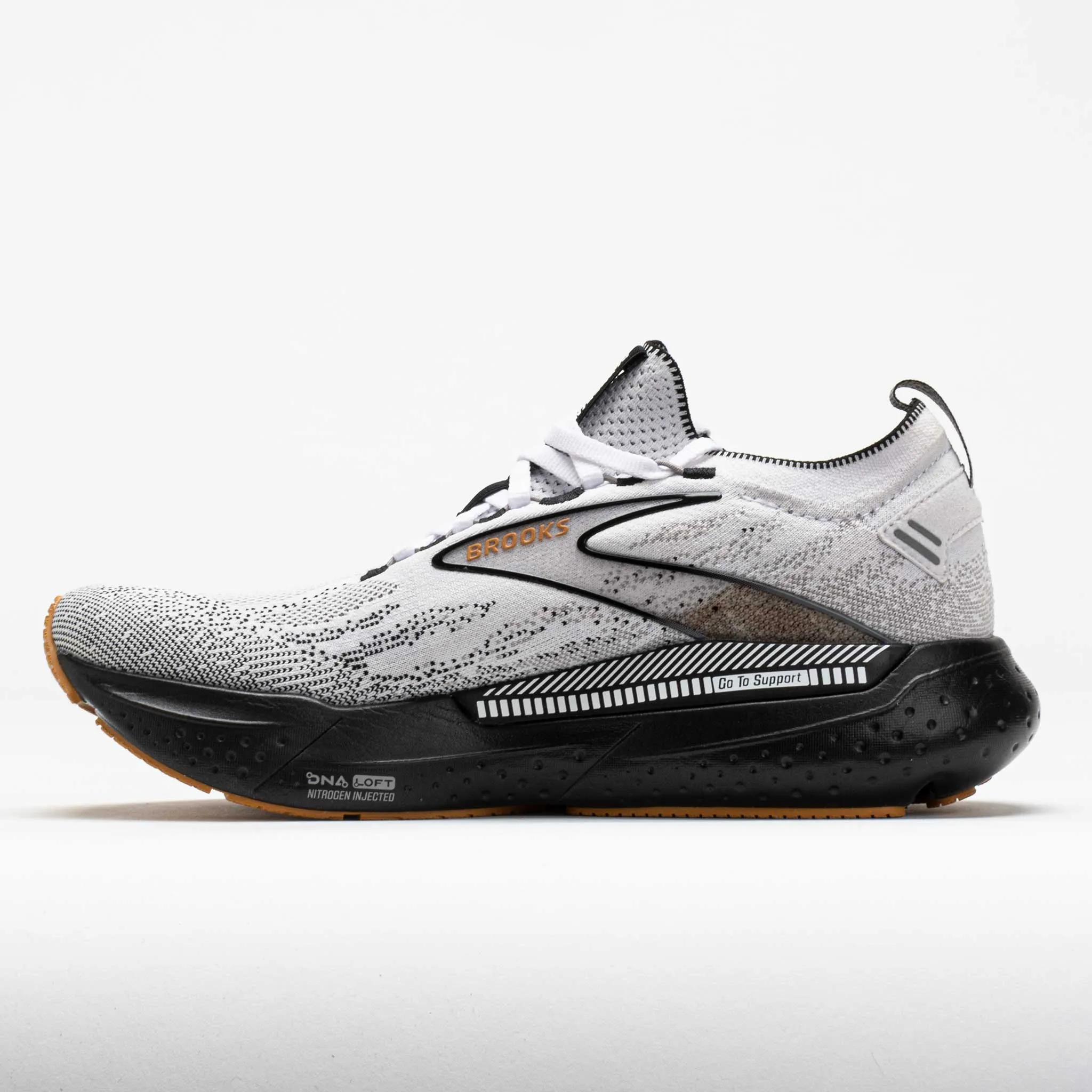 Brooks Glycerin StealthFit GTS 21 Men's  White/Grey/Black synthetic - lining shoes