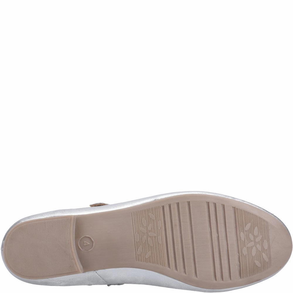 Drill Pace Studded Trim Hush Puppies Nancy Mary Jane Ballet